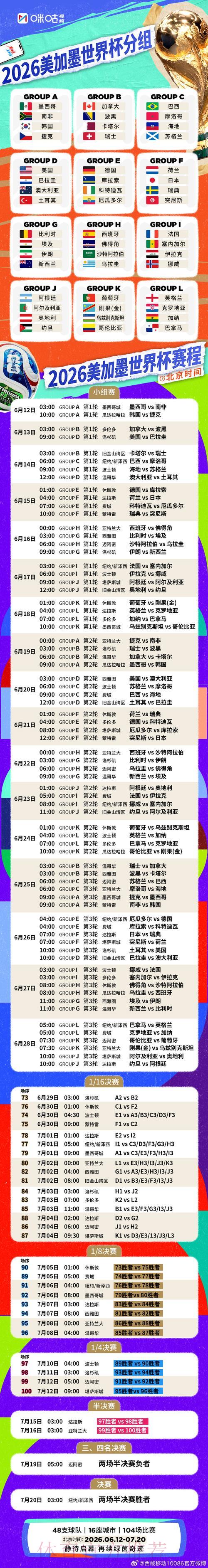 2026世界杯足球赛事实时滚动播报